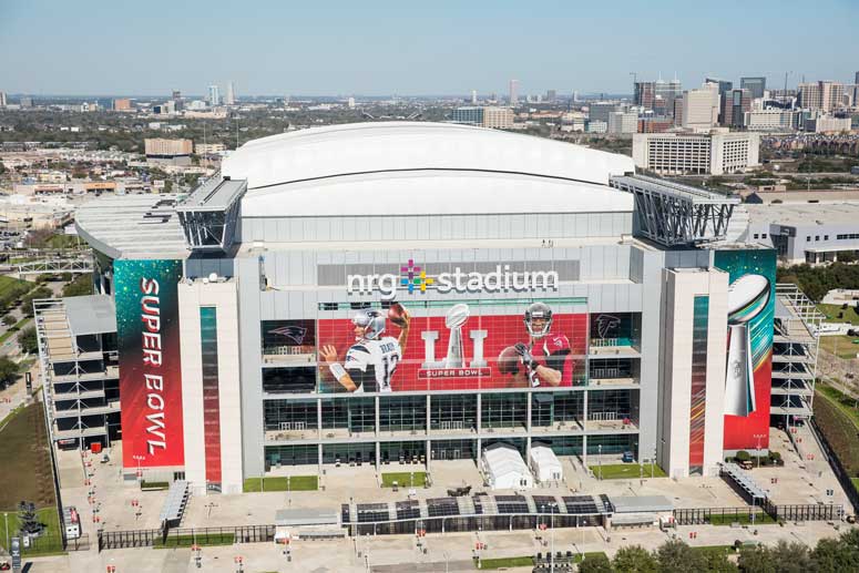 Aerial view of NGR Stadium, home for the NFL team, the Houston Texans